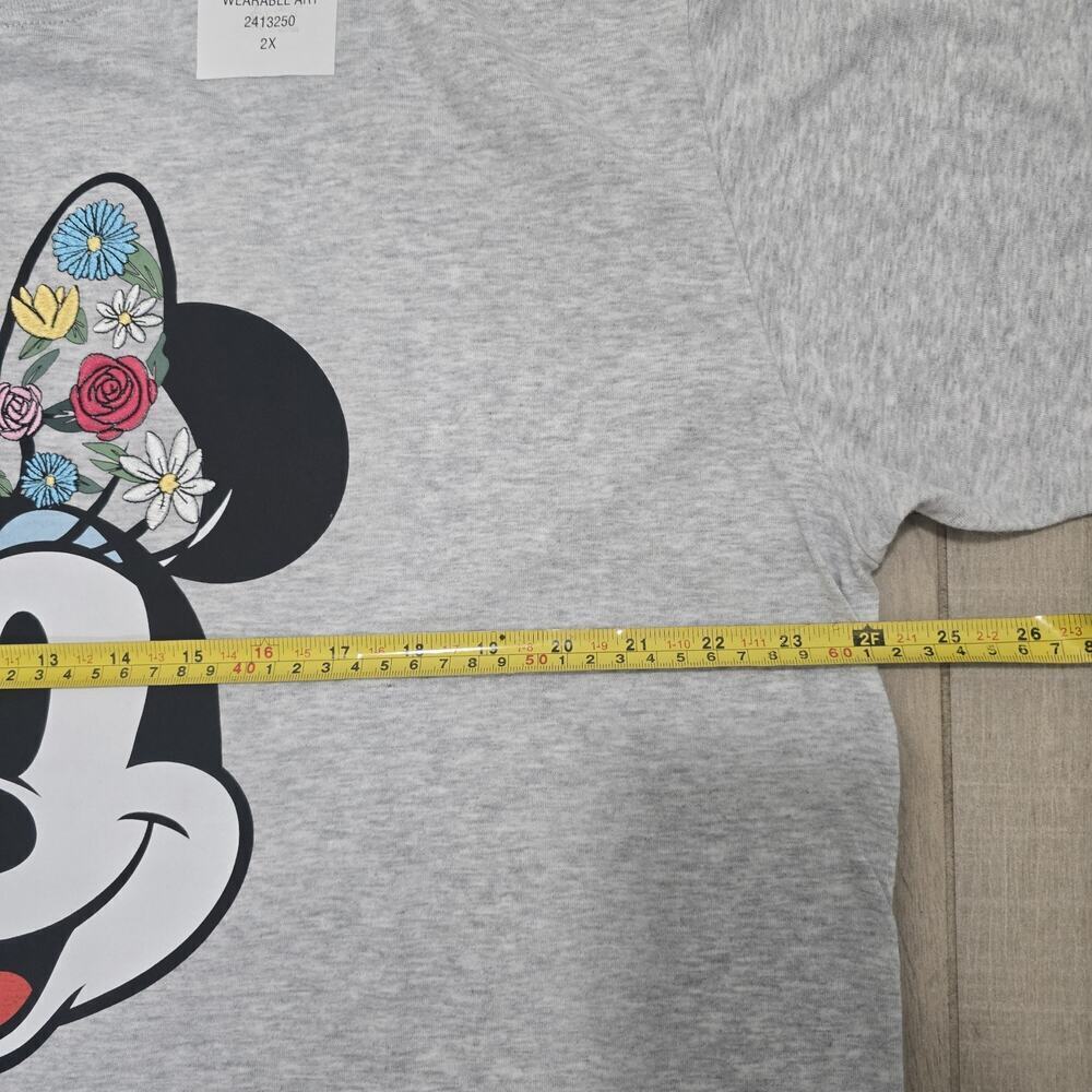 Women's Disney Embroidered Mini Mouse T-shirt Size 2X Cotton 100% - Picture 5 of 6